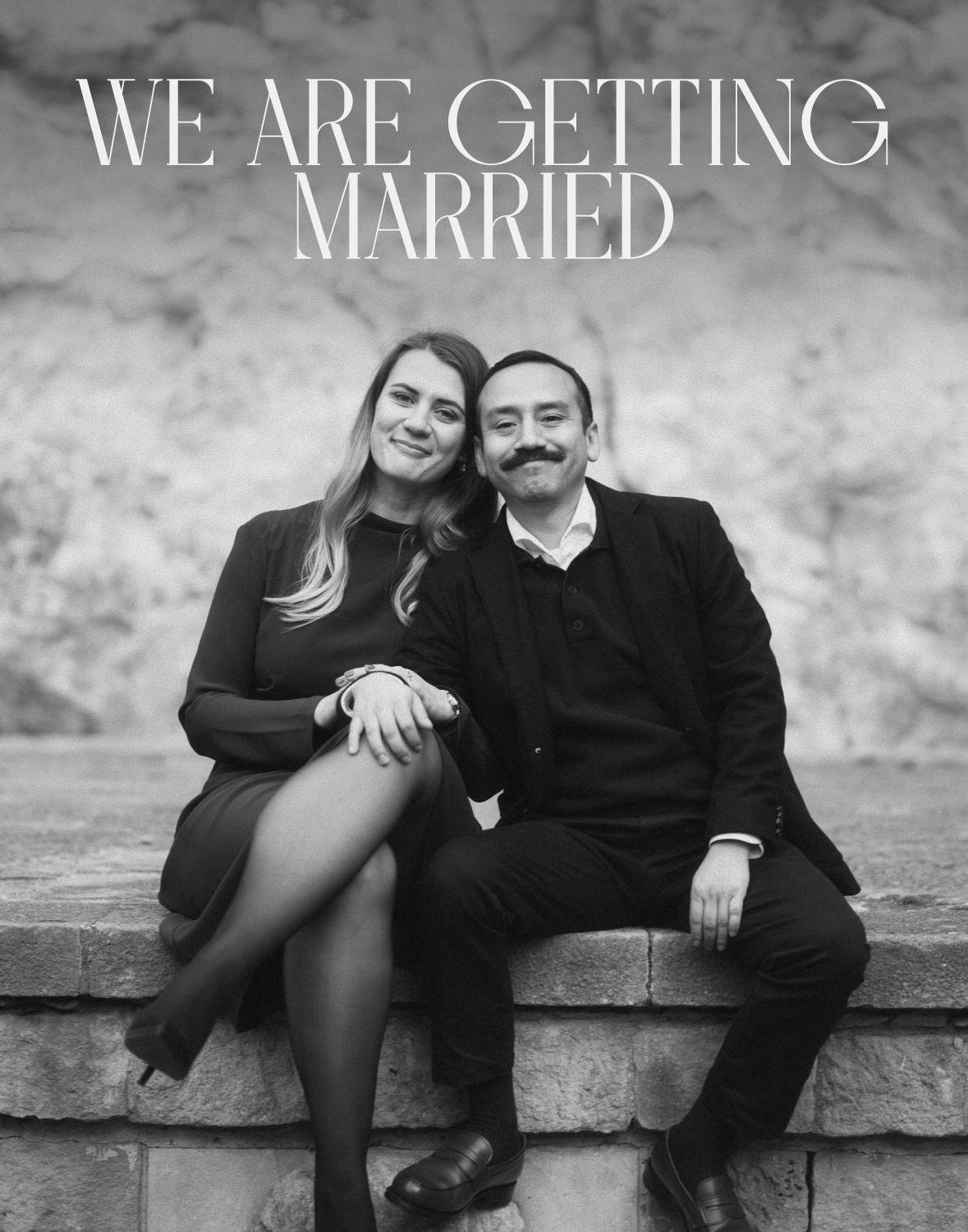Antony and Joaneen together in the wedding portrait.